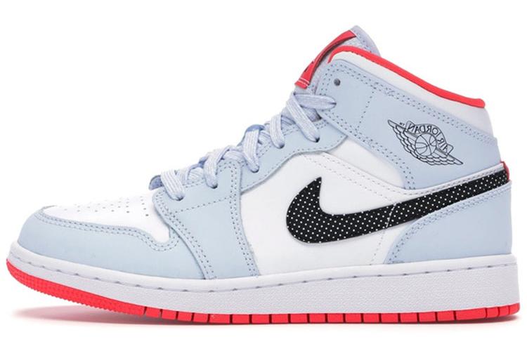 Кеды женские Air Jordan 1 Mid Half Blue, 37.5 EU