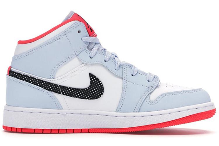 Кеды женские Air Jordan 1 Mid Half Blue, 37.5 EU