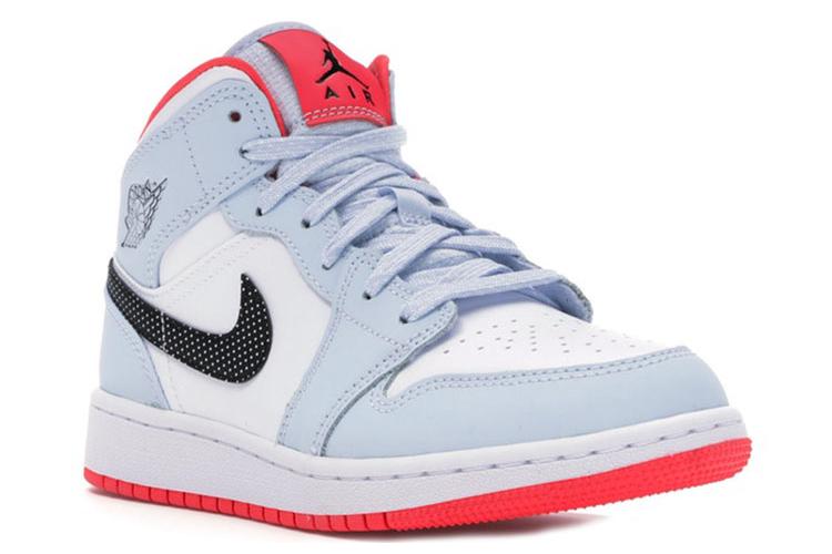 Кеды женские Air Jordan 1 Mid Half Blue, 37.5 EU