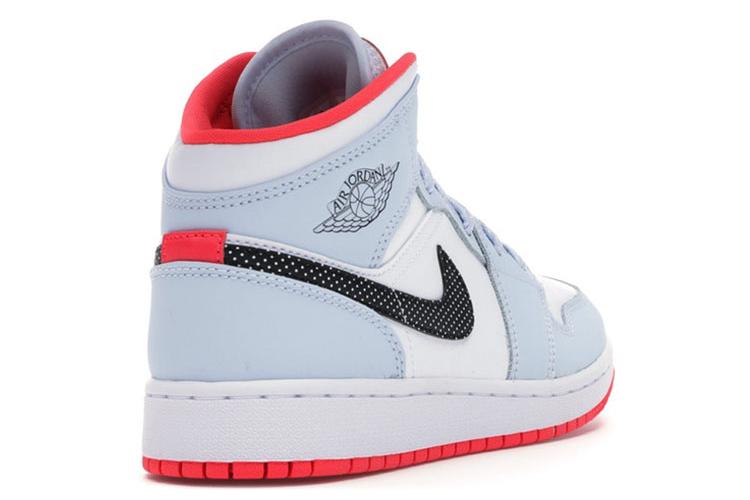 Кеды женские Air Jordan 1 Mid Half Blue, 37.5 EU