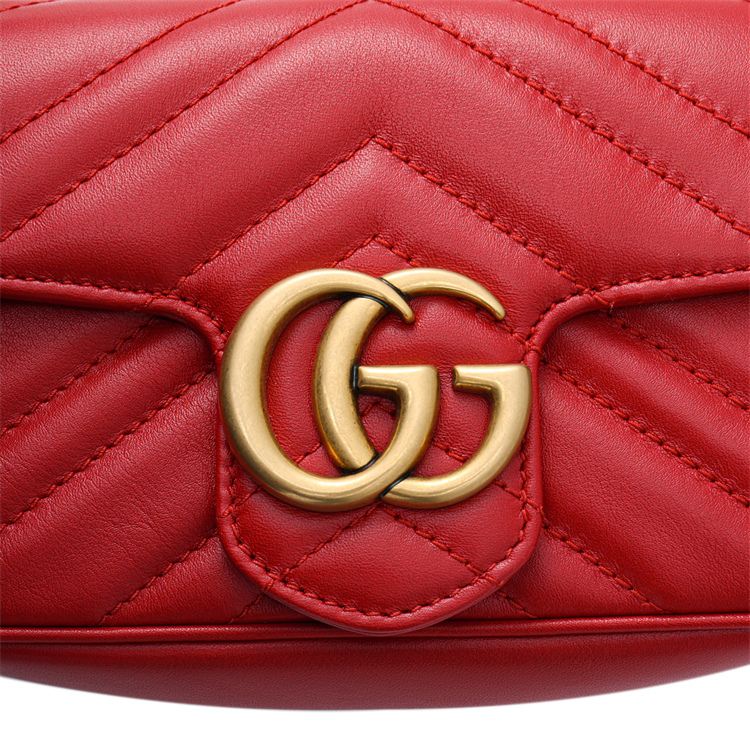 Сумка женская GUCCI GG Marmont Super Mini Shoulder Bag, pink-gold