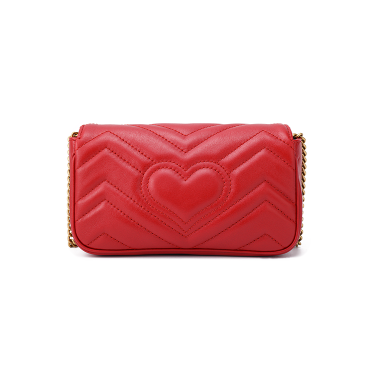 Сумка женская GUCCI GG Marmont Super Mini Shoulder Bag, pink-gold