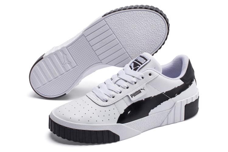 Кеды женские PUMA Cali Brushed белые, черные, 35.5 EU