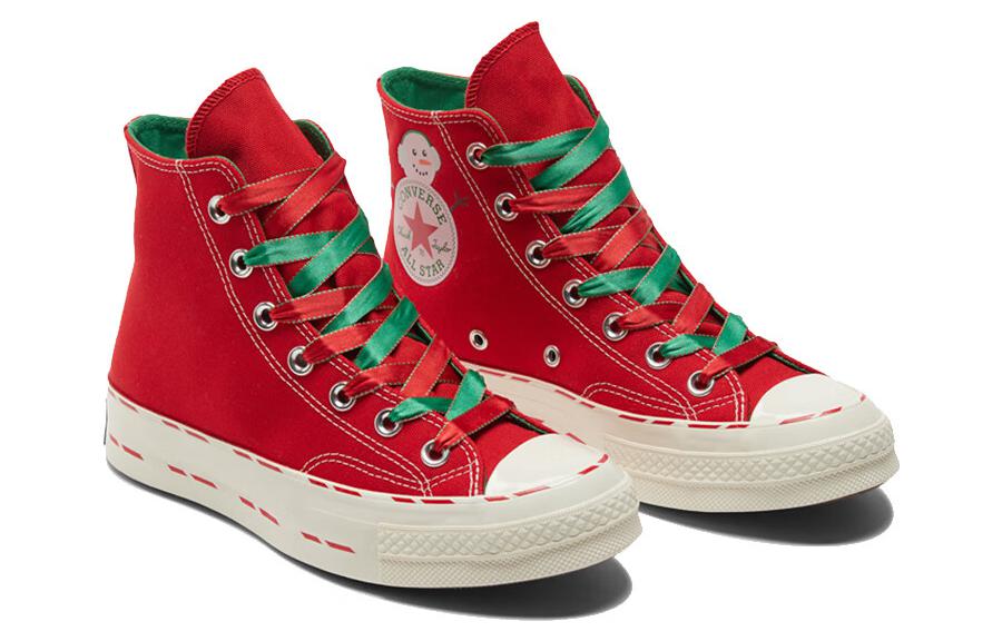 Кеды унисекс Converse Chuck 70 High Рождественский снеговик красные, 35 EU