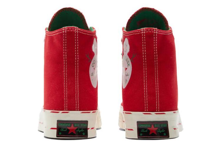 Кеды унисекс Converse Chuck 70 High Рождественский снеговик красные, 35 EU