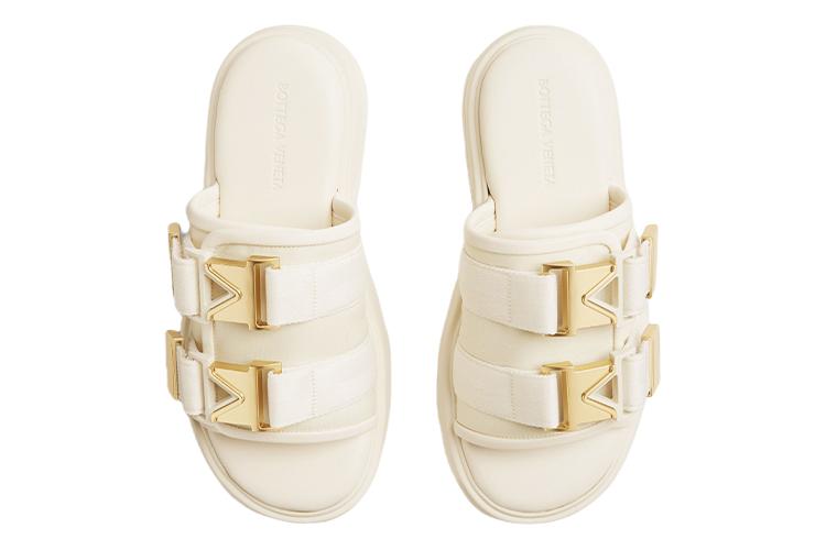 Шлепанцы женские Bottega Veneta Flash Stylish айвори, 35 EU