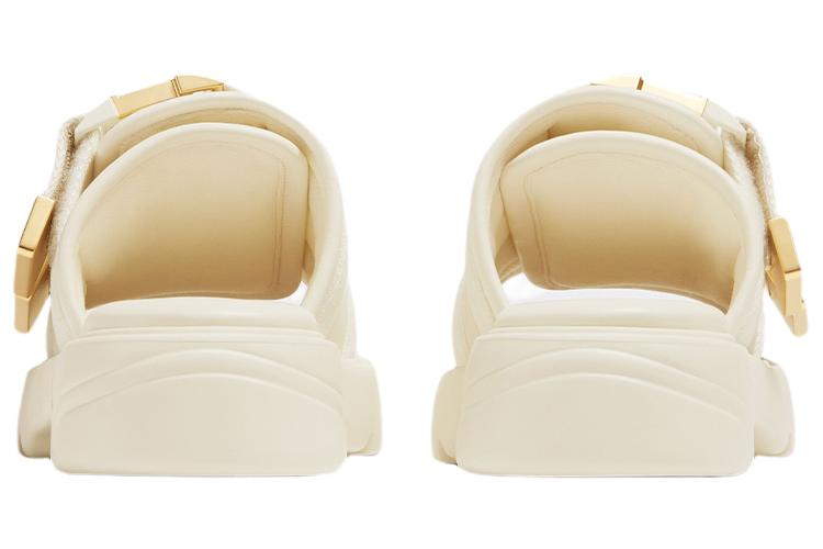 Шлепанцы женские Bottega Veneta Flash Stylish айвори, 35 EU