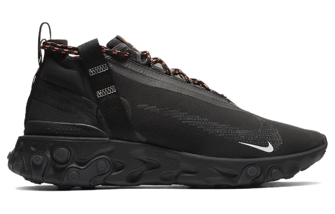 Кроссовки унисекс Nike React Runner Mid Wr Ispa черные, 36 EU