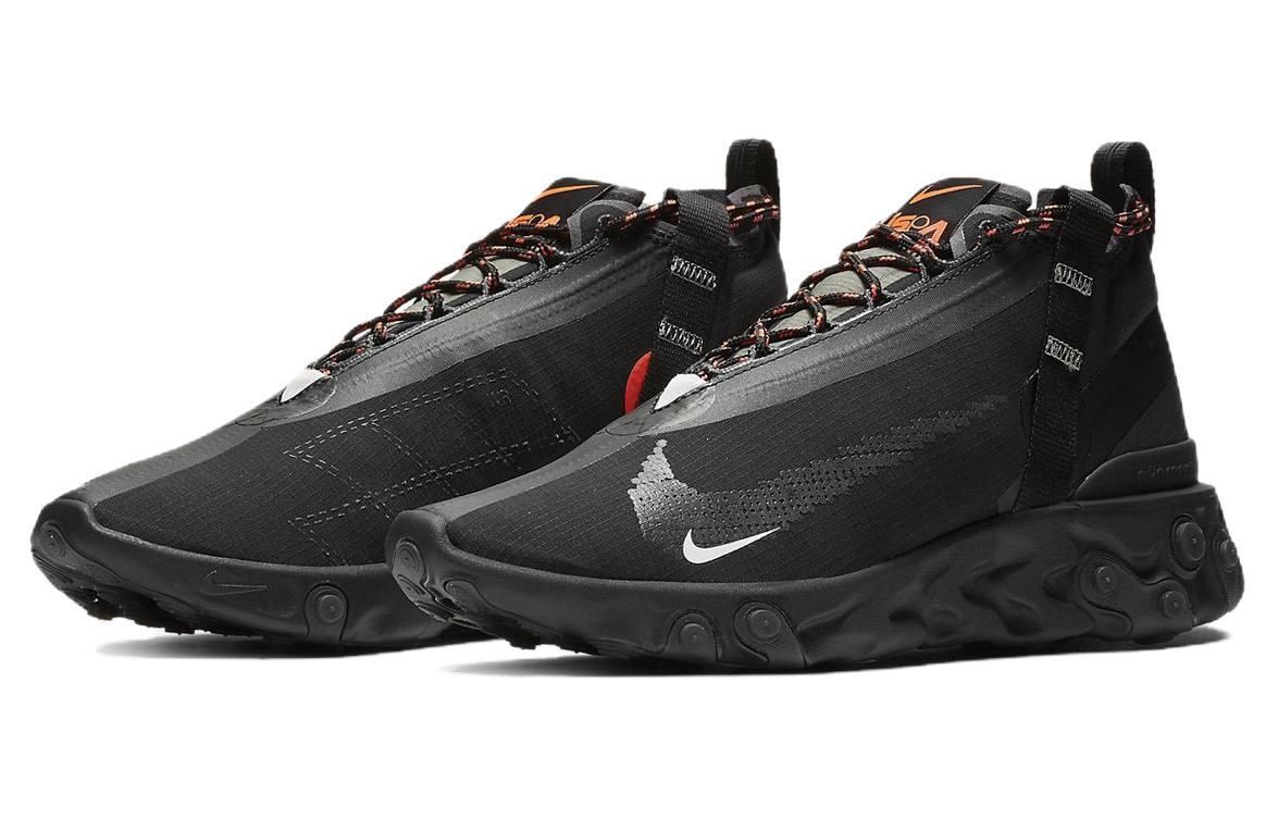 Кроссовки унисекс Nike React Runner Mid Wr Ispa черные, 36 EU