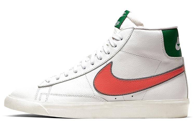 Кроссовки унисекс Nike Stranger Things X Blazer Mid Hawkins High белые-оранжевые, 35.5 EU