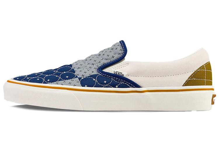 Слипоны унисекс Vans Classic Slip On Quilted Bandana, blue-beige