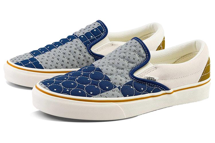Слипоны унисекс Vans Classic Slip On Quilted Bandana, blue-beige