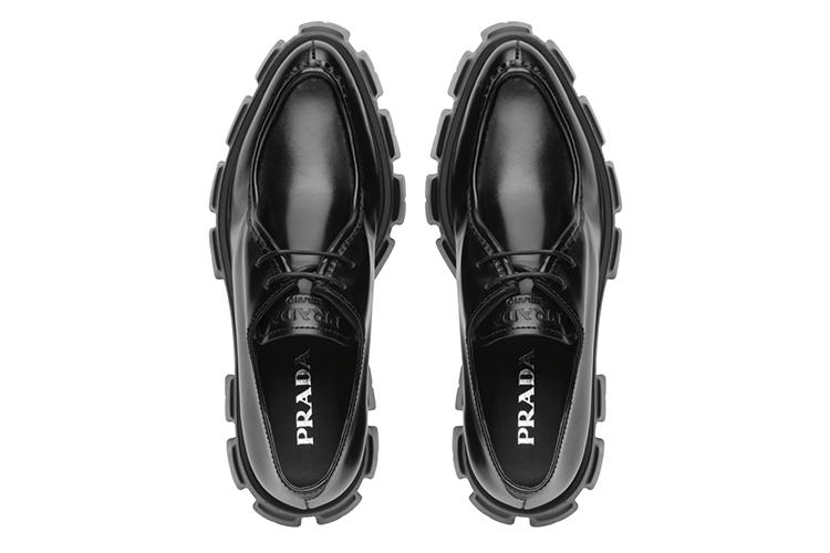 Полуботинки женские PRADA Monolith 55mm черные, 38 EU