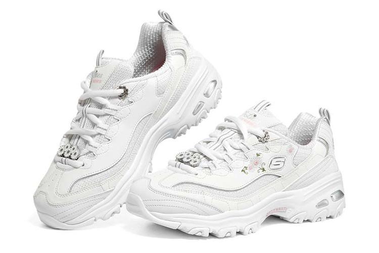 Кроссовки женские Skechers D'Lites белые-серые, 36.5 EU