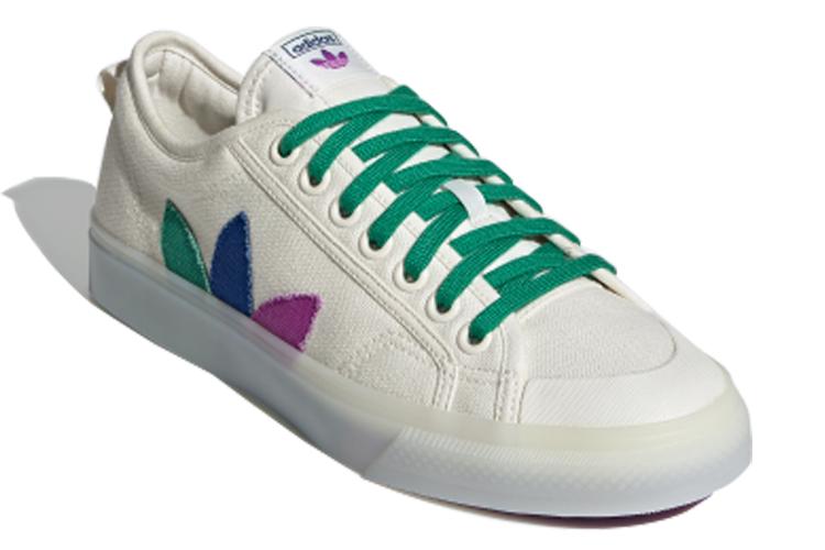 Кроссовки унисекс Adidas Nizza Pride White Green Blue, 36 2/3 EU