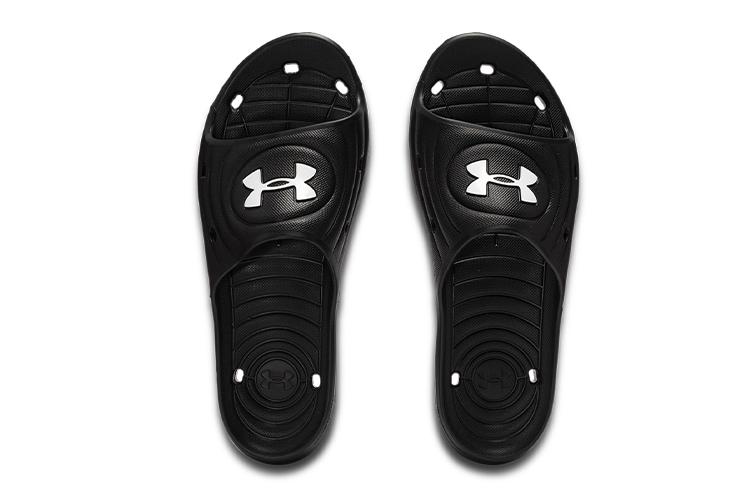 Шлепанцы мужские Under Armour Locker 4 черно-белые, 40 EU