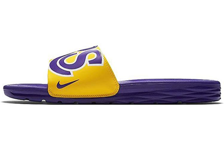 Шлепанцы мужские Nike Nba X Benassi Lakers, purple-yellow