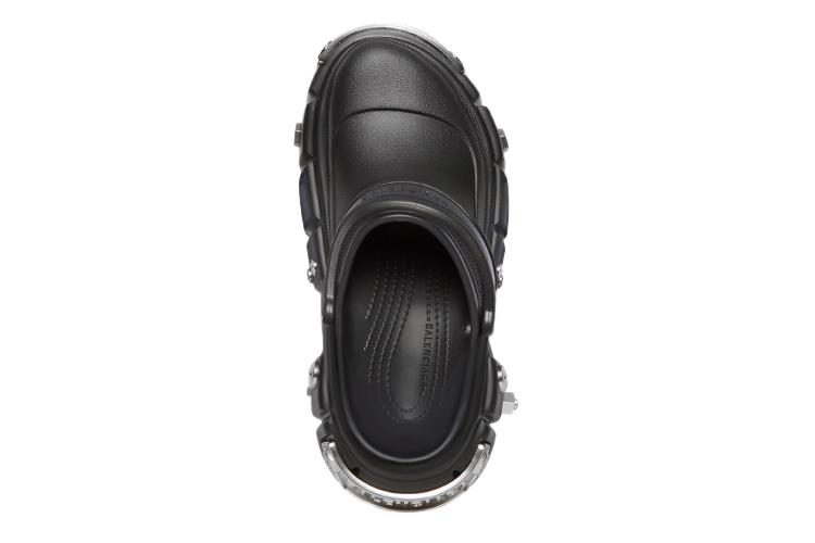 Шлепанцы женские Balenciaga Hardcrocs Slide Nero Silver, 35 EU