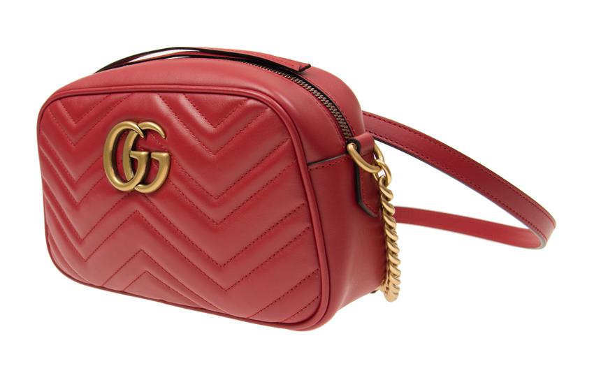 Комплект сумок женский GUCCI GG Marmont Quilting Leather Camera Bag красная