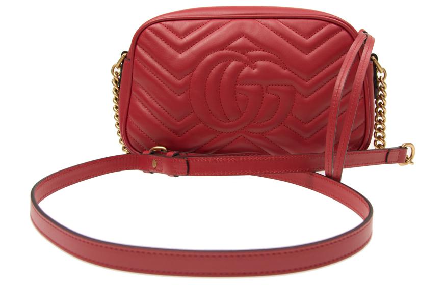Комплект сумок женский GUCCI GG Marmont Quilting Leather Camera Bag красная