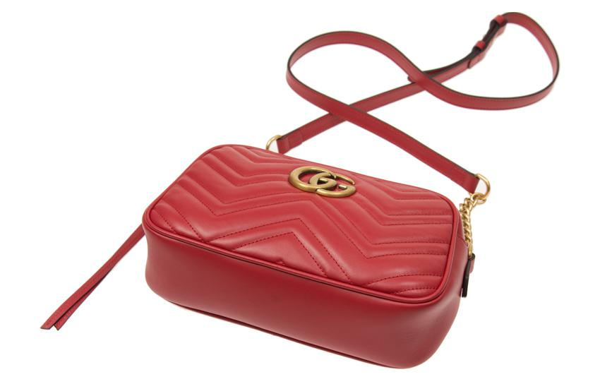 Комплект сумок женский GUCCI GG Marmont Quilting Leather Camera Bag красная
