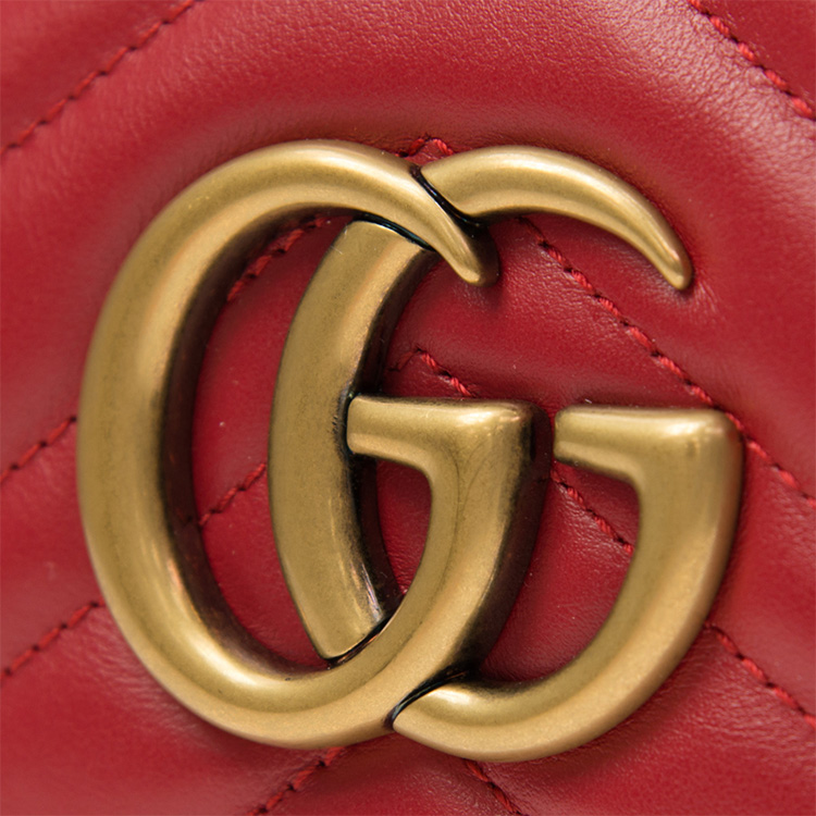 Комплект сумок женский GUCCI GG Marmont Quilting Leather Camera Bag красная