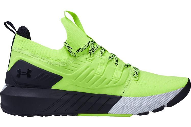Кроссовки мужские Under Armour Project Rock 3 high vis yellow black, 40.5 EU