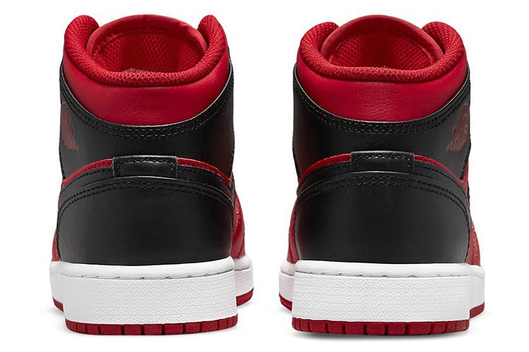 Кроссовки мужские Air Jordan 1 Mid Reverse Bred, красные-черные, 40.5 EU
