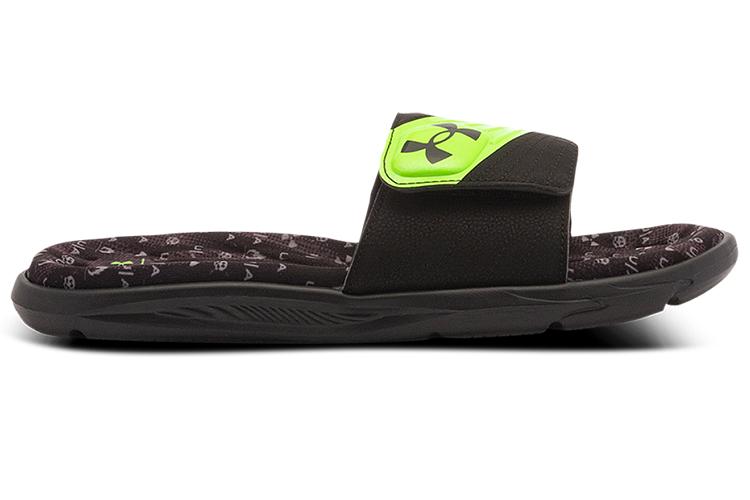 Шлепанцы мужские Under Armour Mercenary Xii Slipper черные/зеленые, 40 EU