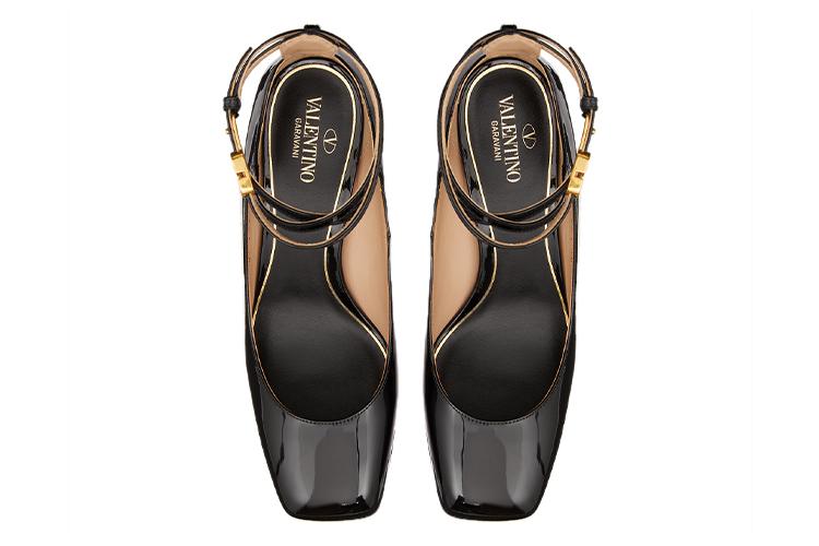 Туфли женские Valentino Go VLogo Plaque, tan, 37 EU