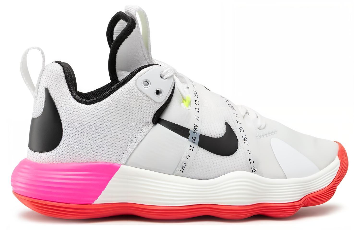 Кроссовки унисекс Nike React Hyperset SE белые, черные, ярко красные, 40.5 EU