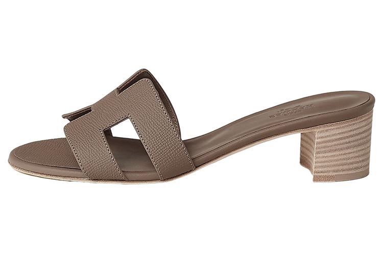 Шлепанцы женские HERMES Oasis, elephant gray, 37 EU