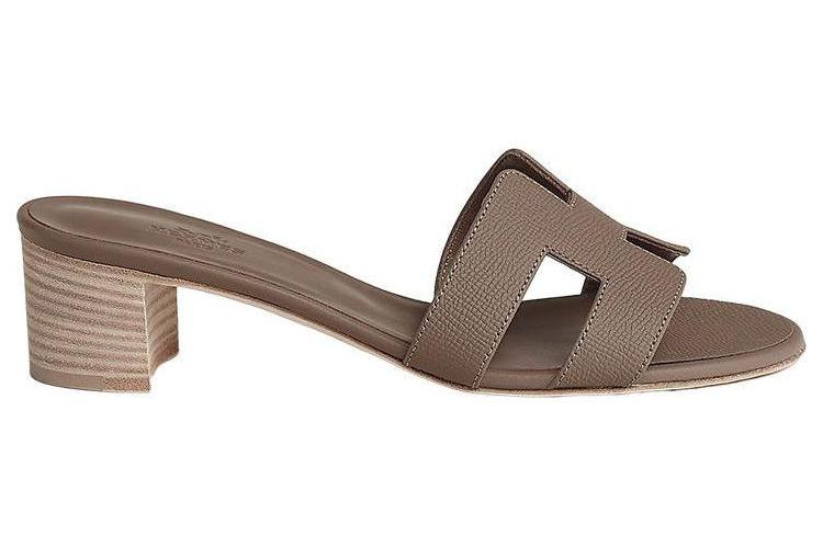 Шлепанцы женские HERMES Oasis, elephant gray, 37 EU