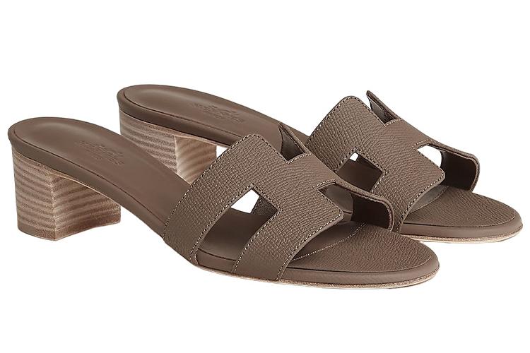 Шлепанцы женские HERMES Oasis, elephant gray, 37 EU