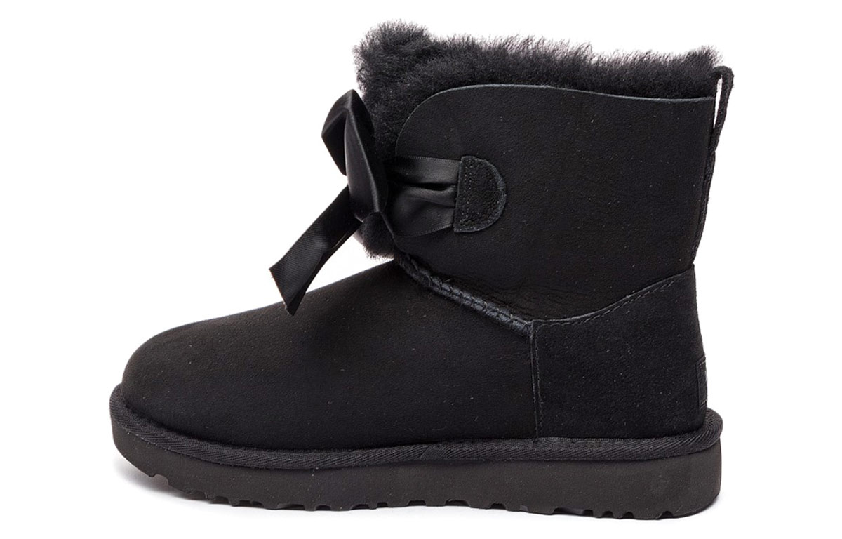 Снежные ботинки женские UGG Gita Bow Mini черные, 36 EU