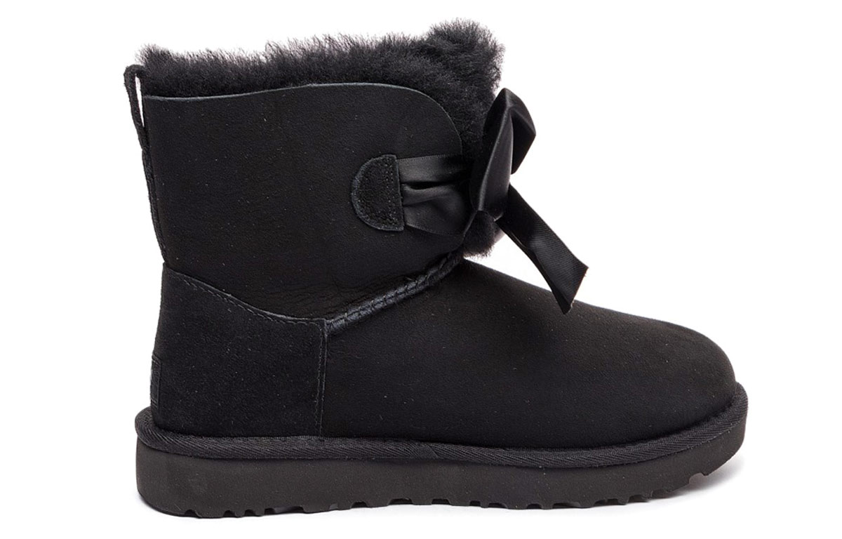 Снежные ботинки женские UGG Gita Bow Mini черные, 36 EU