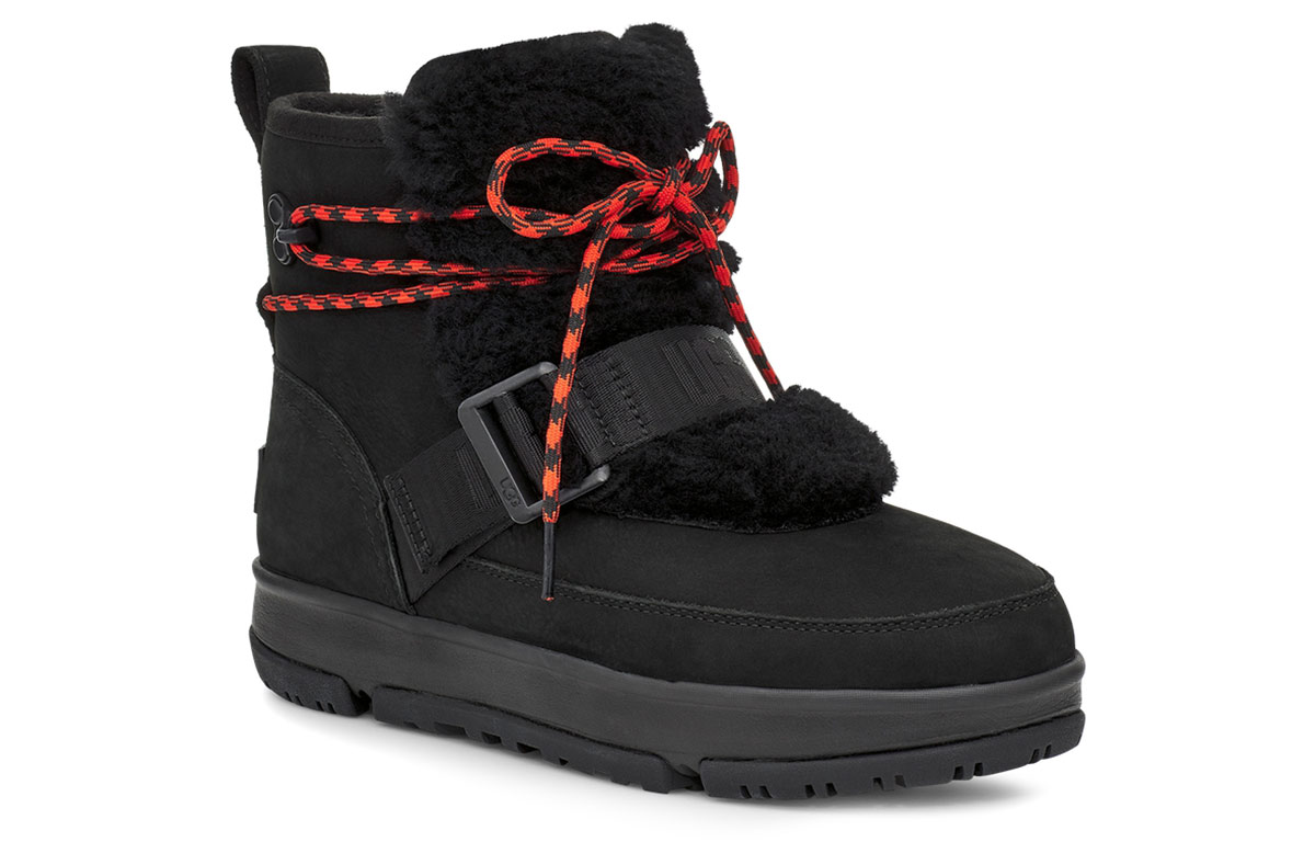 Снежные ботинки женские UGG Classic Weather Hiker черные, 36 EU