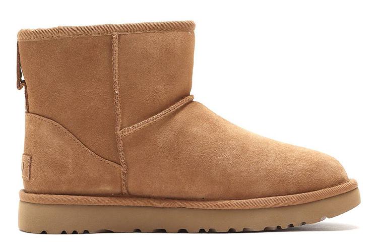 Снеговые сапоги женские UGG Logo, tan-brown, 37 EU