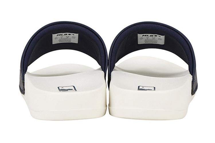 Шлепанцы унисекс MLB 32SHH2111-07N бежево-синие, 36.5 EU