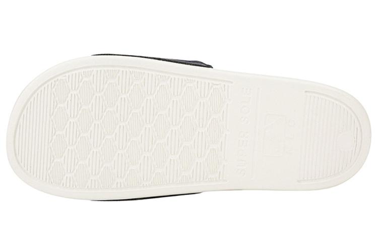 Шлепанцы унисекс MLB 32SHH2111-07N бежево-синие, 36.5 EU