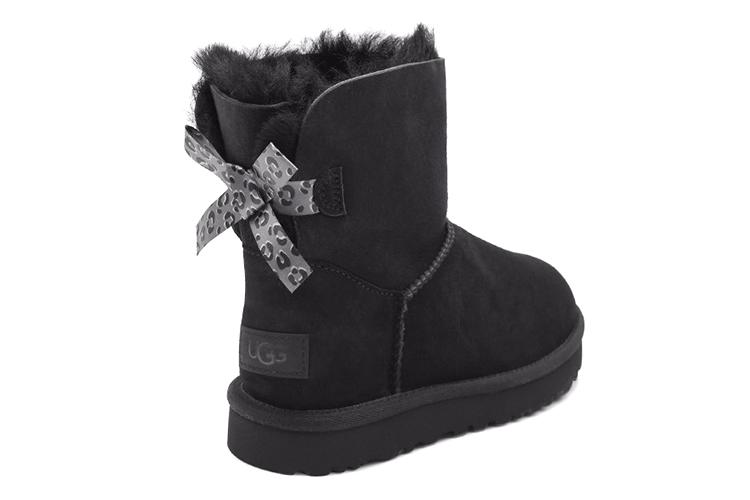 Угги женские UGG Mini Bailey Bow Ii Exotic Boot черные, 36 EU