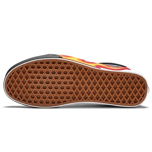 Кроссовки унисекс Vans Old Skool Flame Cut Out черные-желтые, 35 EU