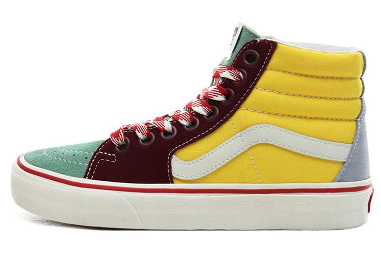 Спортивные кеды унисекс Vans Sk8 Hi Frayed Laces creme de menthe, 34.5 EU