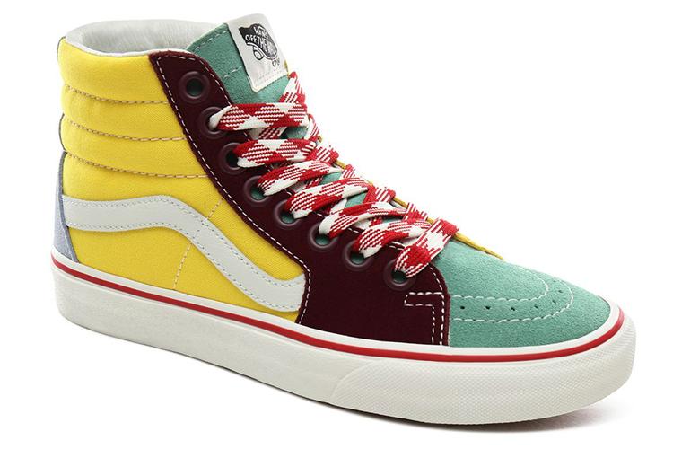 Спортивные кеды унисекс Vans Sk8 Hi Frayed Laces creme de menthe, 34.5 EU