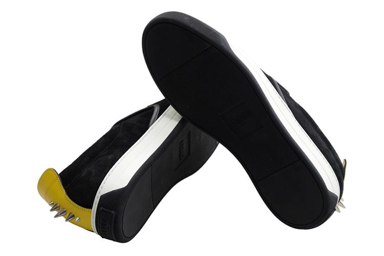 Ботинки мужские FENDI Monster черные-желтые, 44 EU