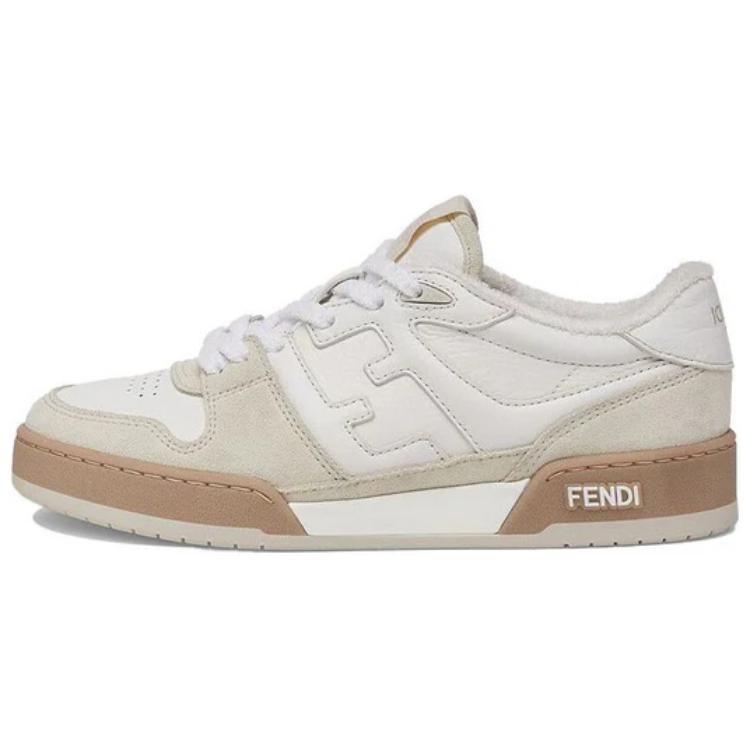 Кроссовки мужские FENDI Match Low Top Suede белые