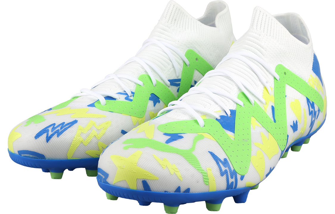 Футбольные бутсы мужские PUMA Future Match X Neymar Mg белые, 44 EU