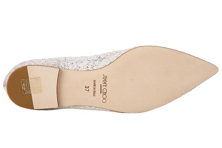 Балетки женские Jimmy Choo Zhou Yangjie серебристые, 34.5 EU