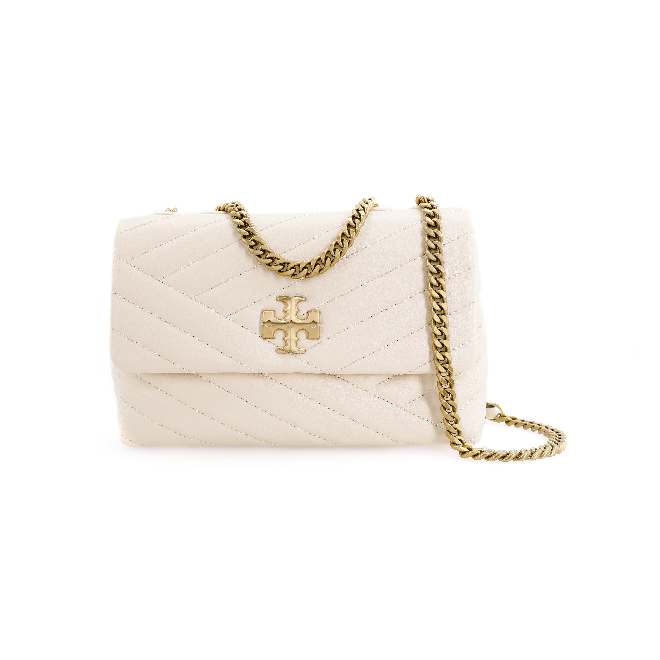 Сумка женская TORY BURCH Kira Sheepskin Crossbody Bag кремово-белая