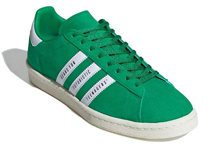 Кроссовки унисекс Adidas Campus Human Made зеленые, 45 1/3 EU
